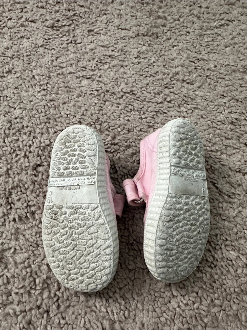Cienta Light Pink Canvas Mary Jane Shoes for new walker (size 19)